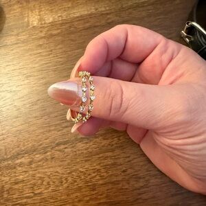 Dazzling Gold and Silver Women's Ring